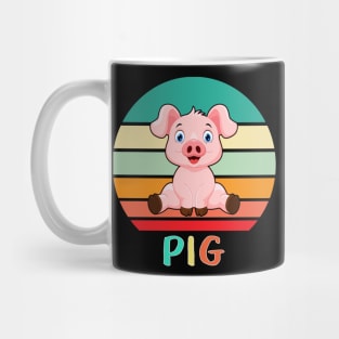 Vintage Retro Pig Mug